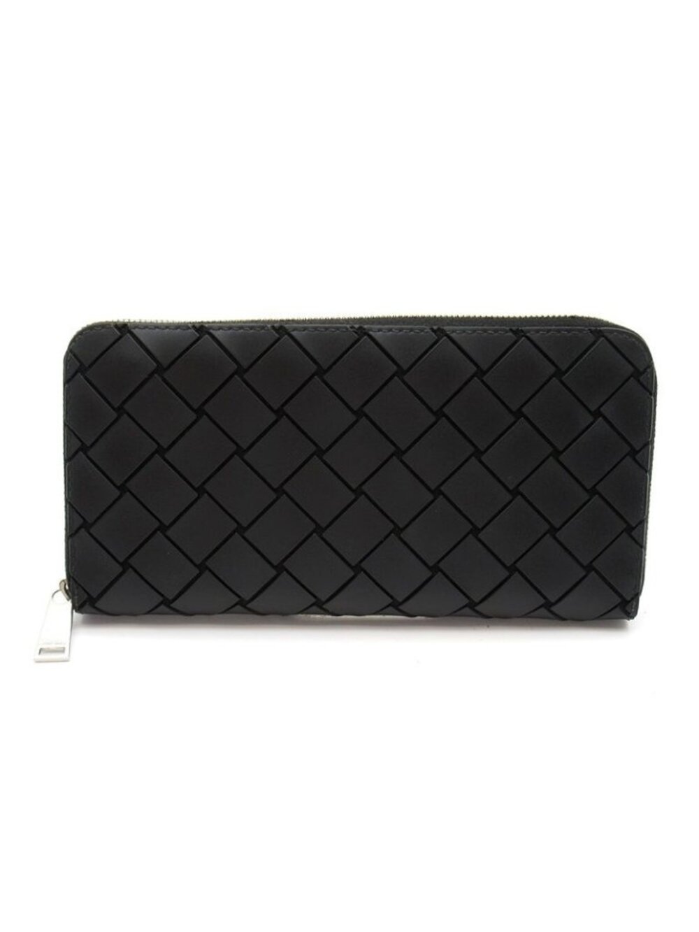 Bottega Veneta Zip Around Wallet Rubber Black
